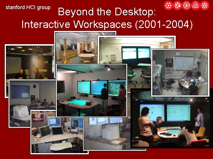 stanford HCI group Beyond the Desktop: Interactive Workspaces (2001 -2004) 