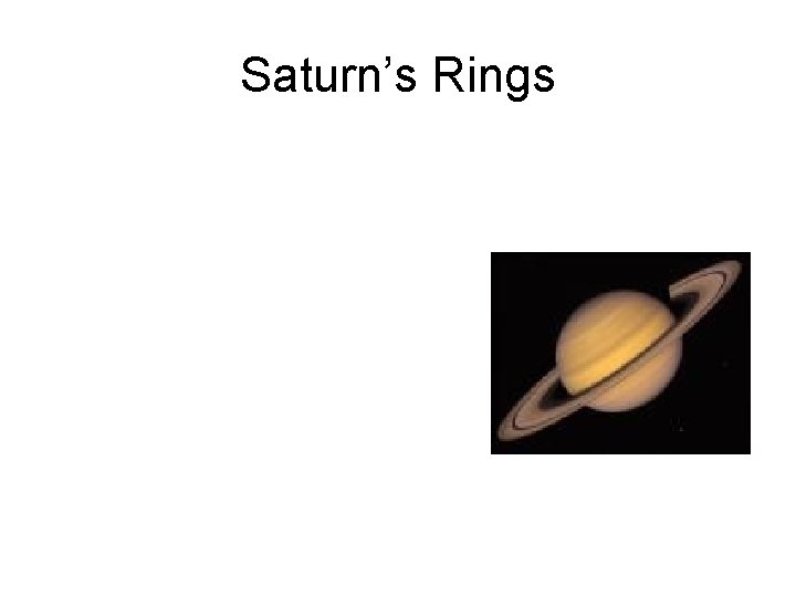 Saturn’s Rings 