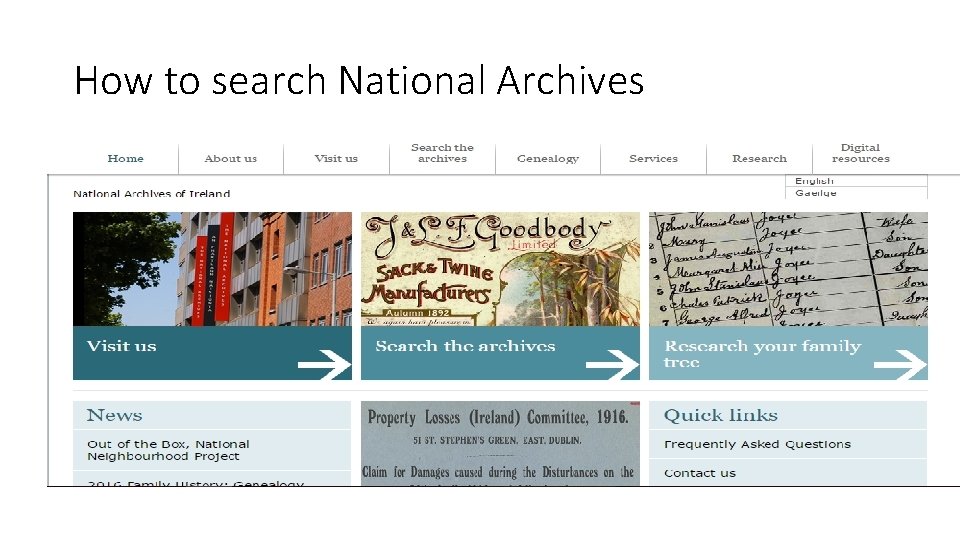 How to search National Archives 