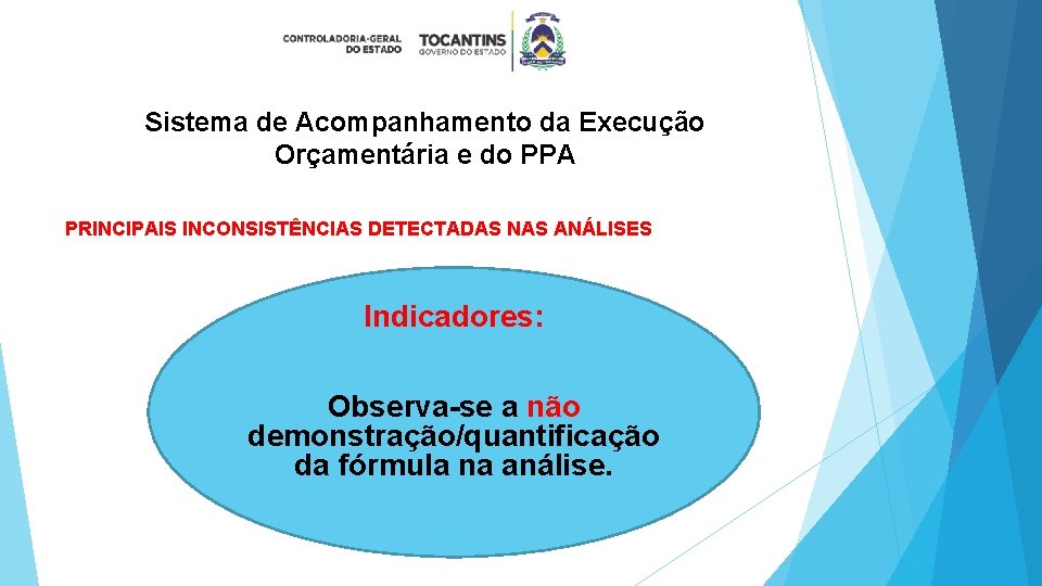 Sistema de Acompanhamento da Execução Orçamentária e do PPA PRINCIPAIS INCONSISTÊNCIAS DETECTADAS NAS ANÁLISES