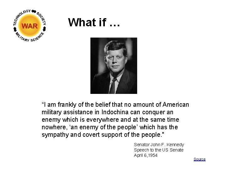 What if … “I am frankly of the belief that no amount of American What if … “I am frankly of the belief that no amount of American