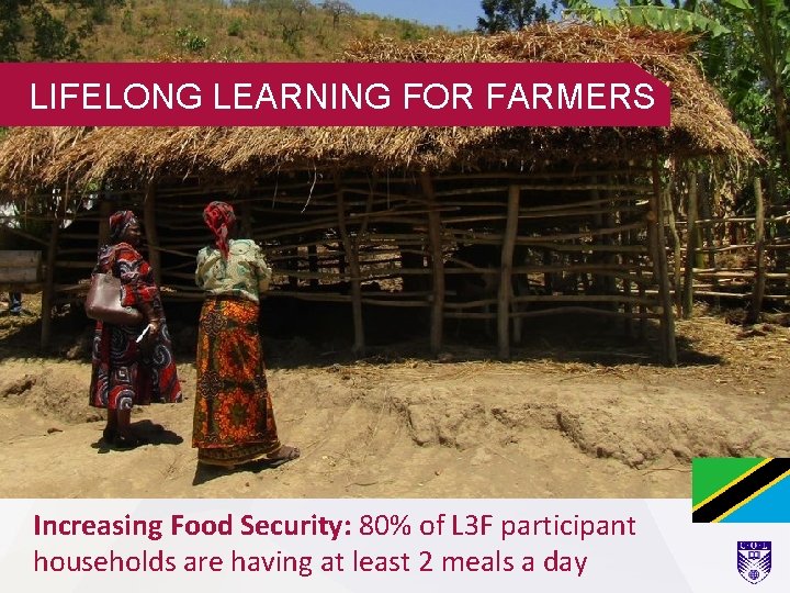LIFELONG LEARNING FOR FARMERS Increasing Food Security: 80% of L 3 F participant households