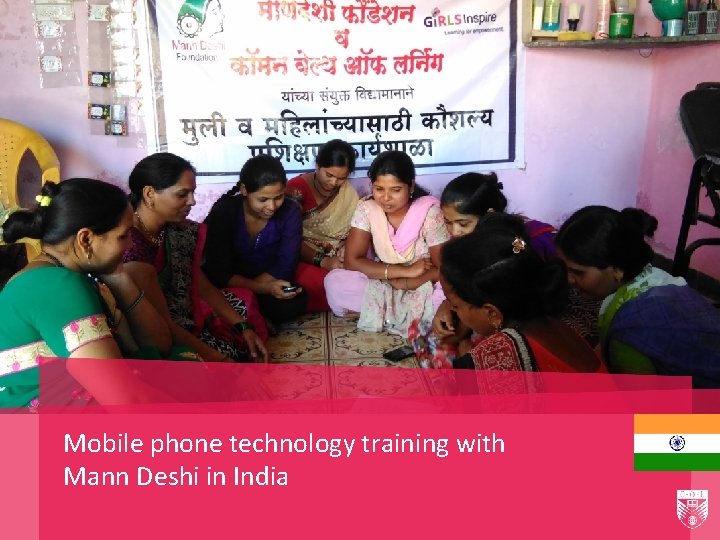 Mobile phone technology training with Mann Deshi in India Mobile phone technology training with Mann Deshi in India