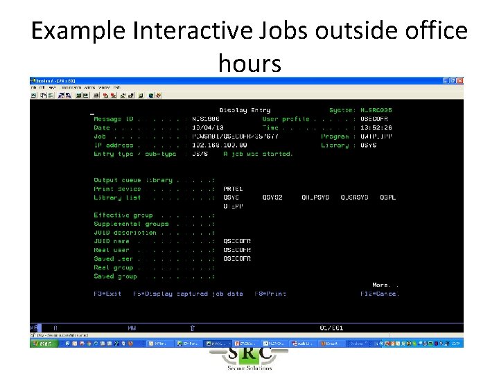 Example Interactive Jobs outside office hours 