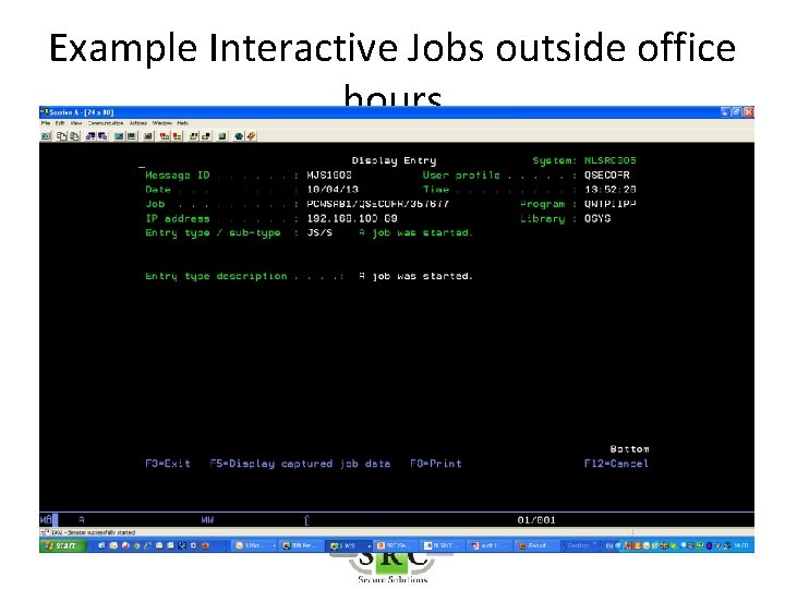 Example Interactive Jobs outside office hours 