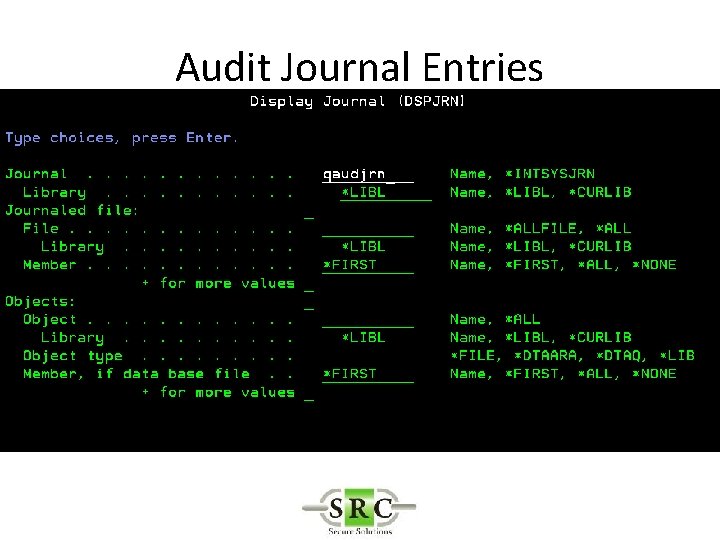 Audit Journal Entries 