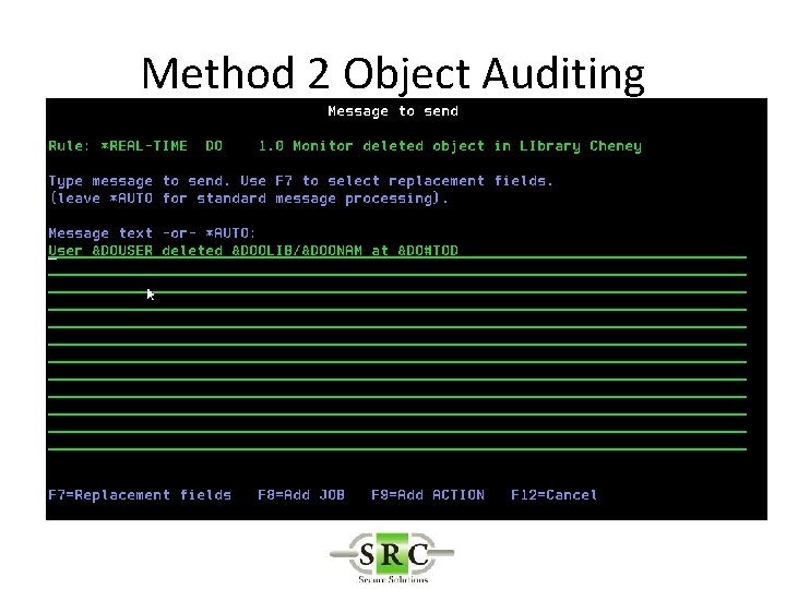 Method 2 Object Auditing 