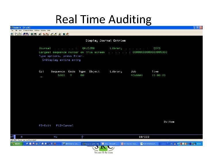 Real Time Auditing 