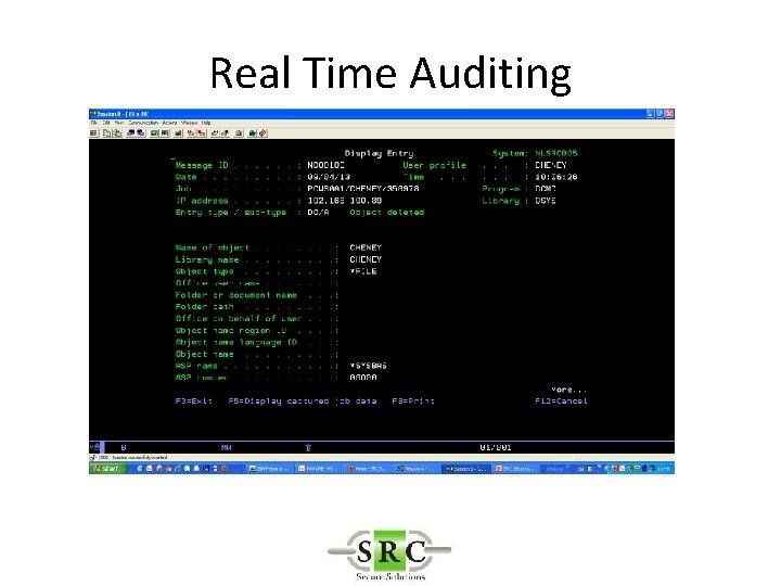 Real Time Auditing 