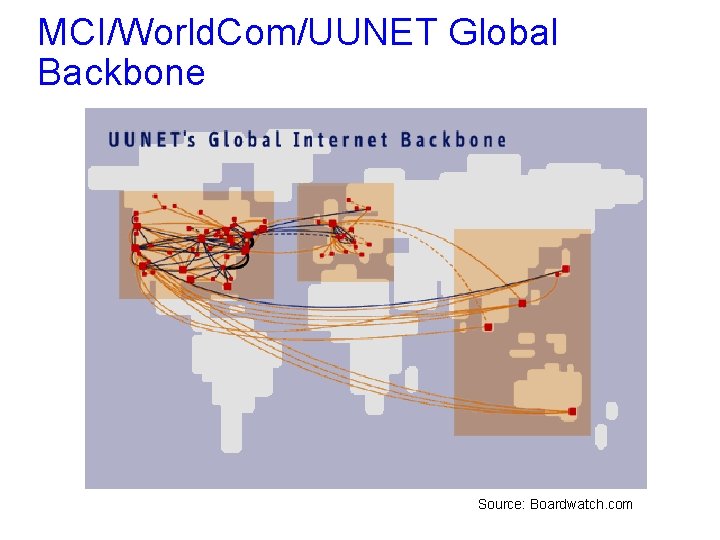 MCI/World. Com/UUNET Global Backbone Source: Boardwatch. com 