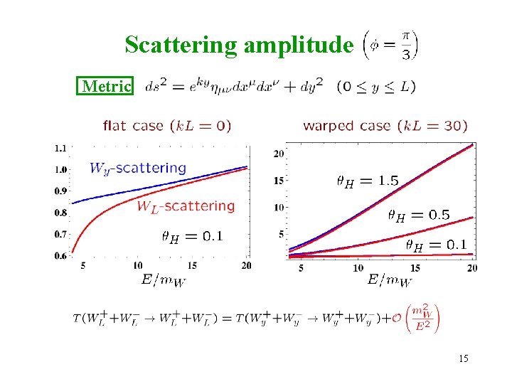 Scattering amplitude Metric 15 