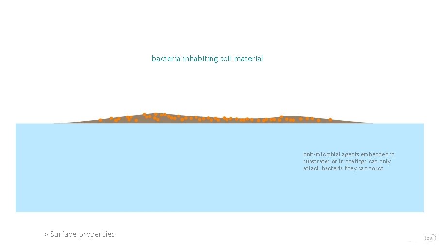 bacteria inhabiting soil material Anti-microbial agents embedded in substrates or in coatings can only bacteria inhabiting soil material Anti-microbial agents embedded in substrates or in coatings can only