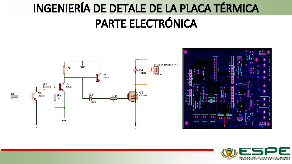 INGENIERÍA DE DETALE DE LA PLACA TÉRMICA PARTE ELECTRÓNICA 