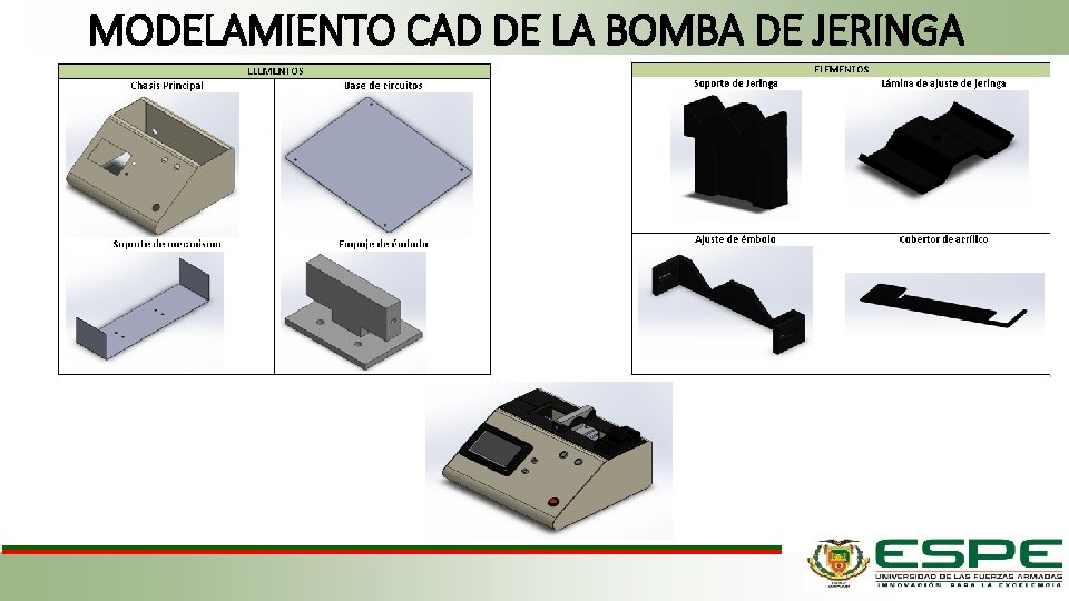 MODELAMIENTO CAD DE LA BOMBA DE JERINGA 