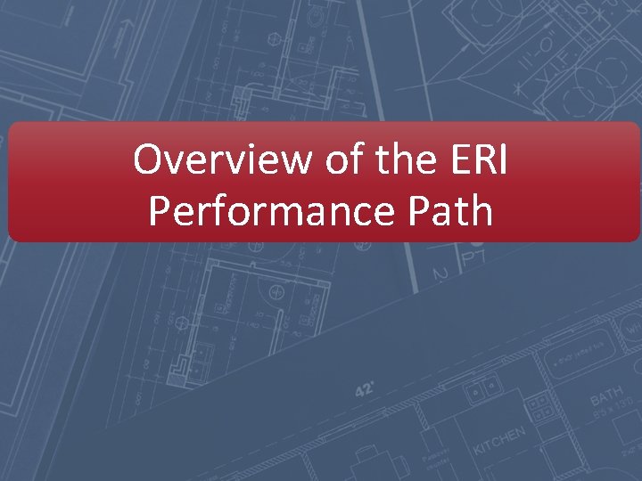 Overview of the ERI Performance Path 