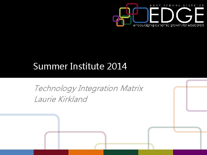 Summer Institute 2014 Technology Integration Matrix Laurie Kirkland 