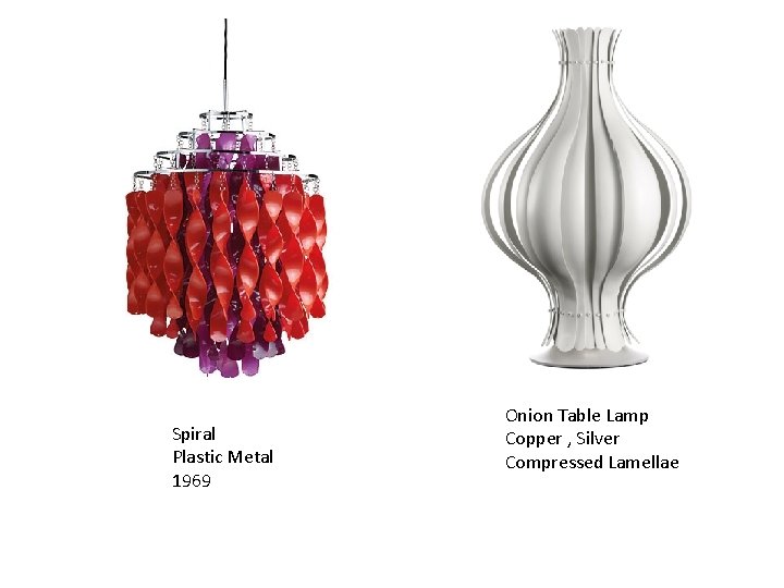 Spiral Plastic Metal 1969 Onion Table Lamp Copper , Silver Compressed Lamellae Spiral Plastic Metal 1969 Onion Table Lamp Copper , Silver Compressed Lamellae