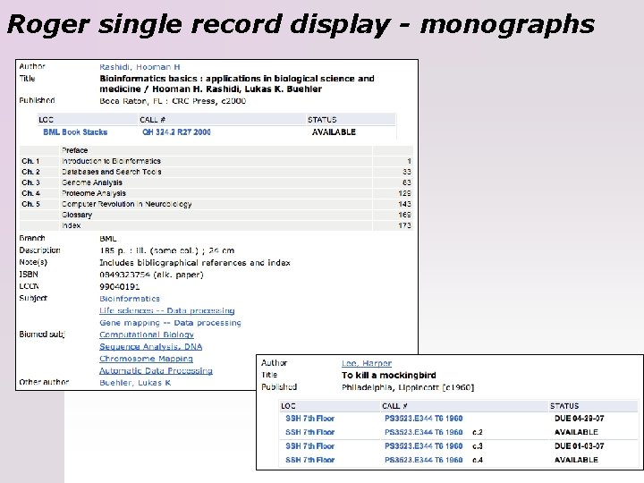 Roger single record display - monographs 