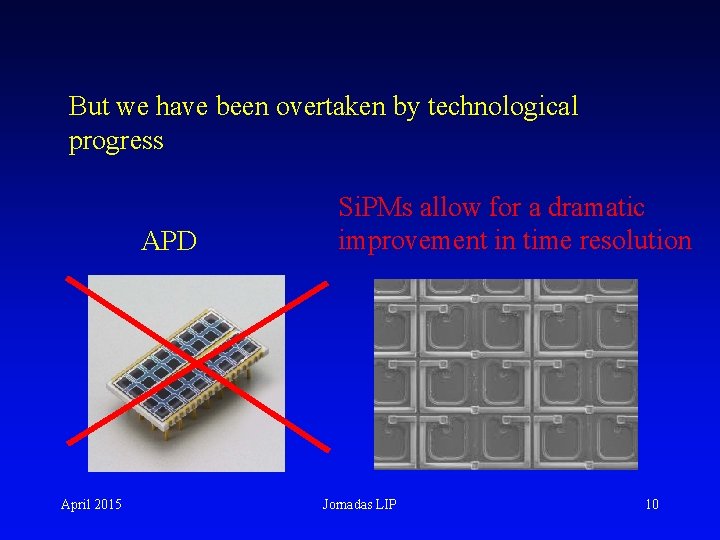 But we have been overtaken by technological progress APD April 2015 Si. PMs allow