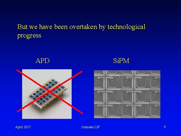 But we have been overtaken by technological progress APD April 2015 Si. PM Jornadas