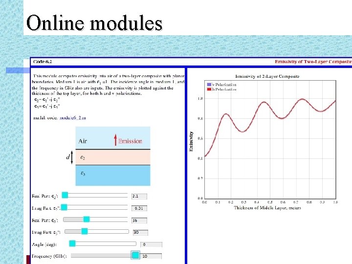 Online modules 