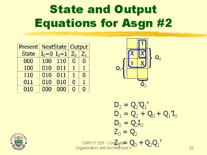 State and Output Equations for Asgn #2 1 Q 1 X X 1 X