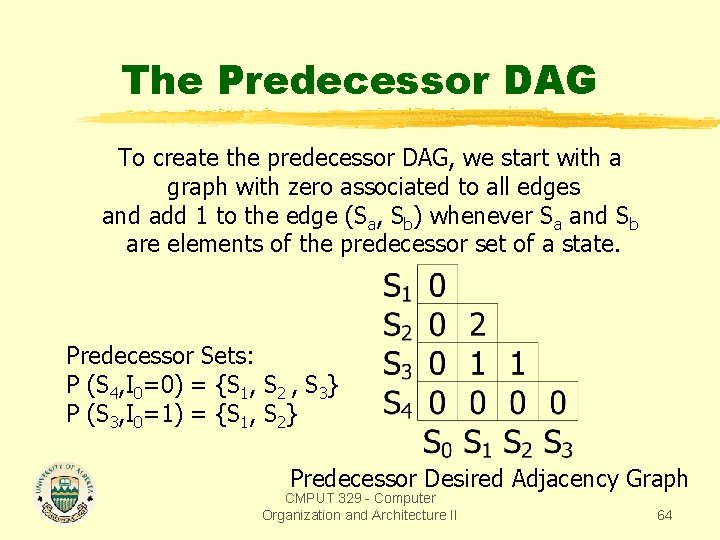 The Predecessor DAG To create the predecessor DAG, we start with a graph with