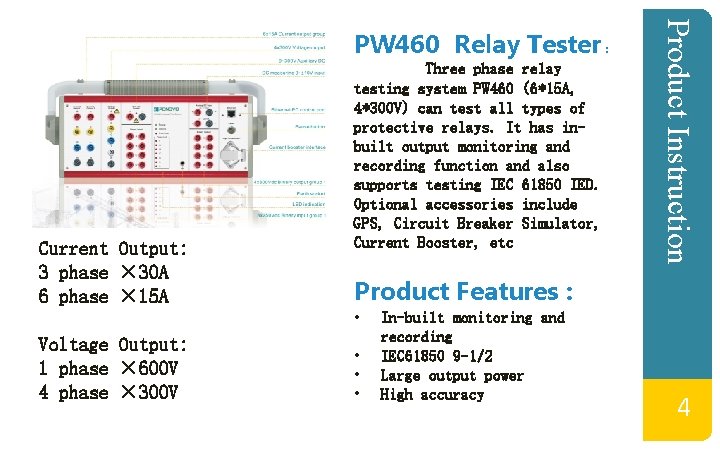 Current Output: 3 phase × 30 A 6 phase × 15 A Three phase Current Output: 3 phase × 30 A 6 phase × 15 A Three phase