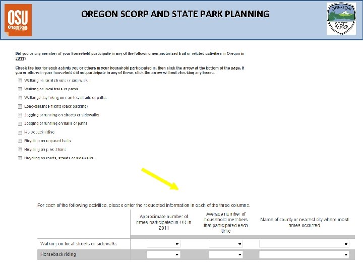 OREGON SCORP AND STATE PARK PLANNING 