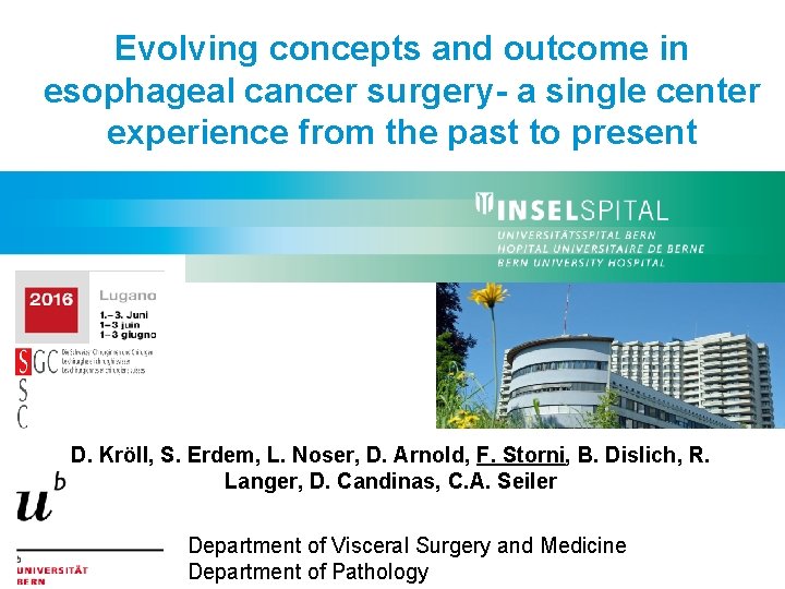 Evolving concepts and outcome in esophageal cancer surgery- a single center experience from the