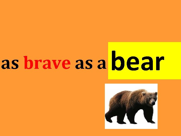 as brave as a bear as brave as a bear