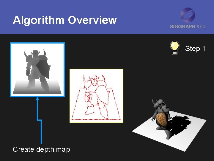 Algorithm Overview Step 1 Create depth map 