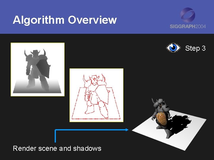 Algorithm Overview Step 3 Render scene and shadows 