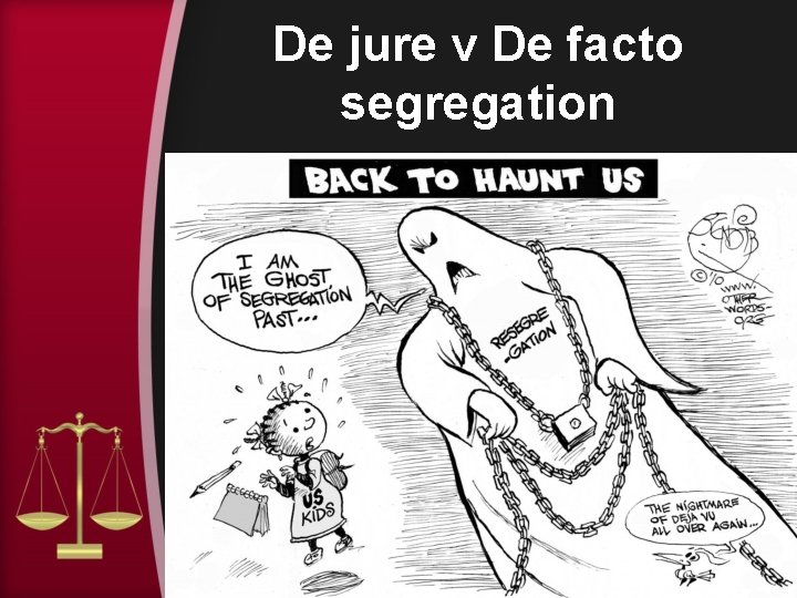 De jure v De facto segregation 