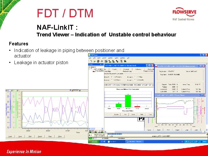 FDT / DTM NAF-Link. IT : Trend Viewer – Indication of Unstable control behaviour