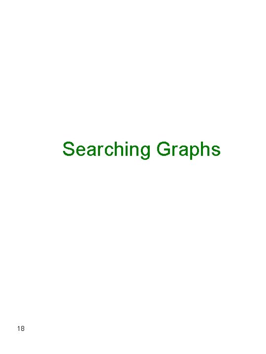 Searching Graphs 18 