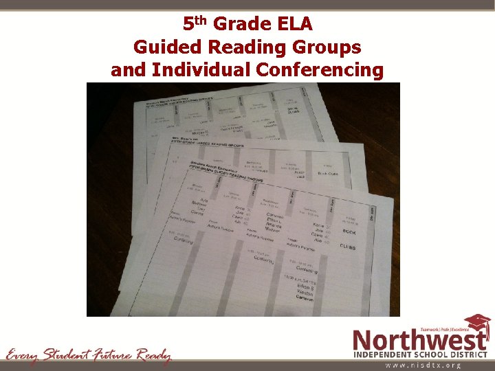 5 th Grade ELA Guided Reading Groups and Individual Conferencing 5 th Grade ELA Guided Reading Groups and Individual Conferencing