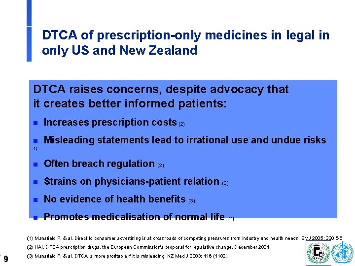 DTCA of prescription-only medicines in legal in only US and New Zealand n US