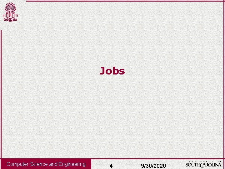 Jobs Computer Science and Engineering 4 9/30/2020 