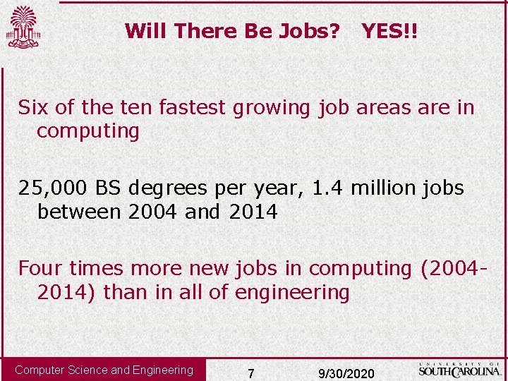 Will There Be Jobs? YES!! Six of the ten fastest growing job areas are