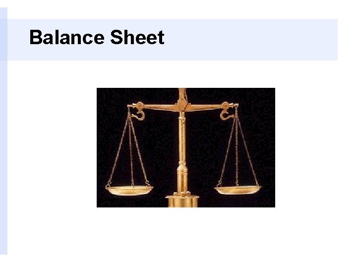 Balance Sheet 