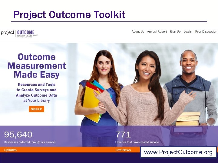 Project Outcome Toolkit www. Project. Outcome. org 