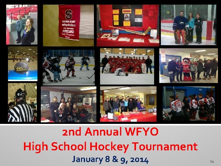 2 nd Annual WFYO High School Hockey Tournament January 8 & 9, 2014 24