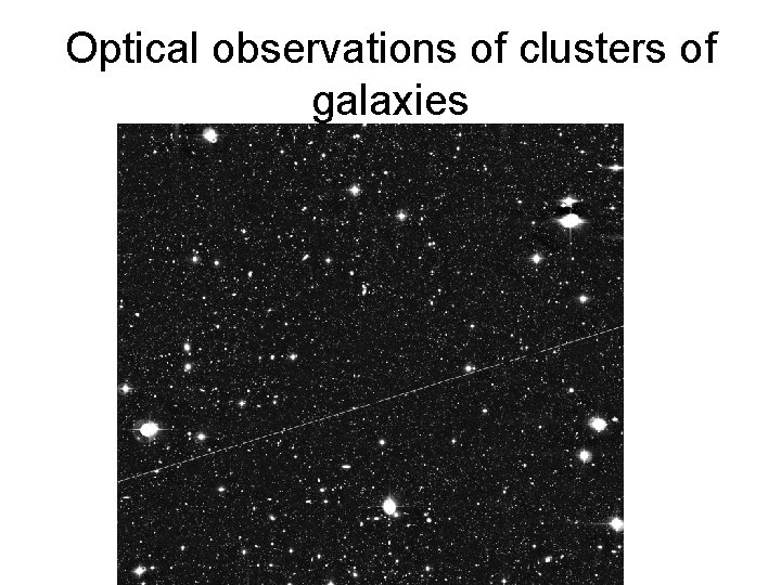 Optical observations of clusters of galaxies 