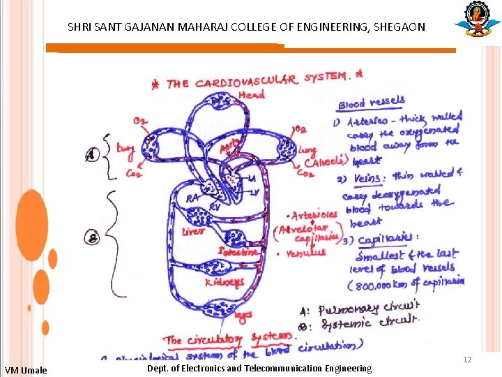 SHRI SANT GAJANAN MAHARAJ COLLEGE OF ENGINEERING, SHEGAON : VM Umale Dept. of Electronics