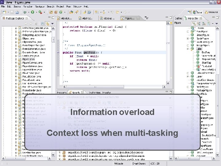 Information overload Context loss when multi-tasking 