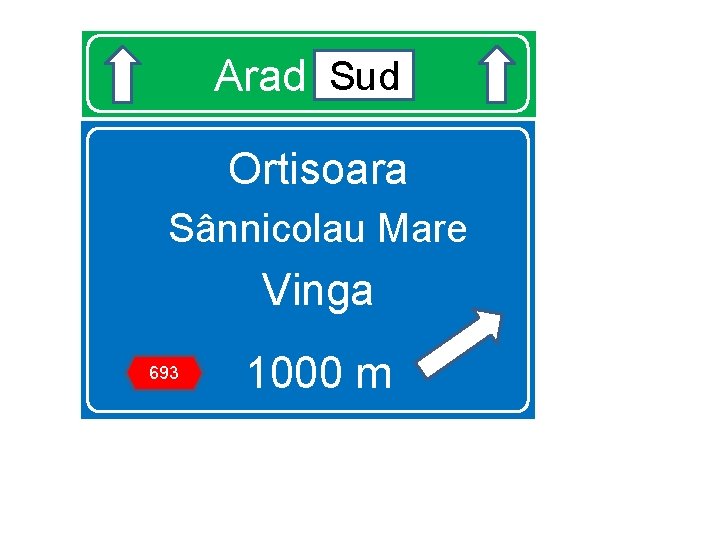 Sud Arad Sud Ortisoara Sânnicolau Mare Vinga 693 1000 m 