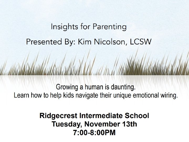 Parent Speaker Series 