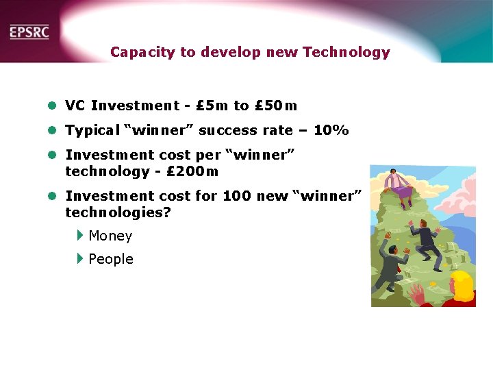 Capacity to develop new Technology l VC Investment - £ 5 m to £