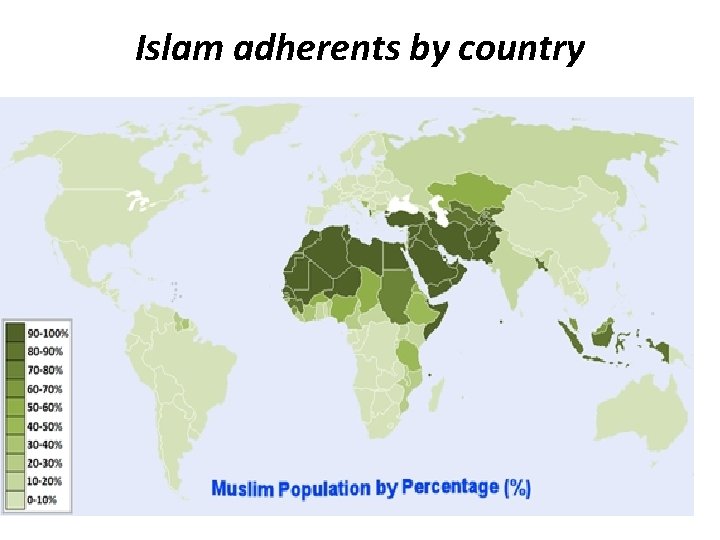 Islam adherents by country 